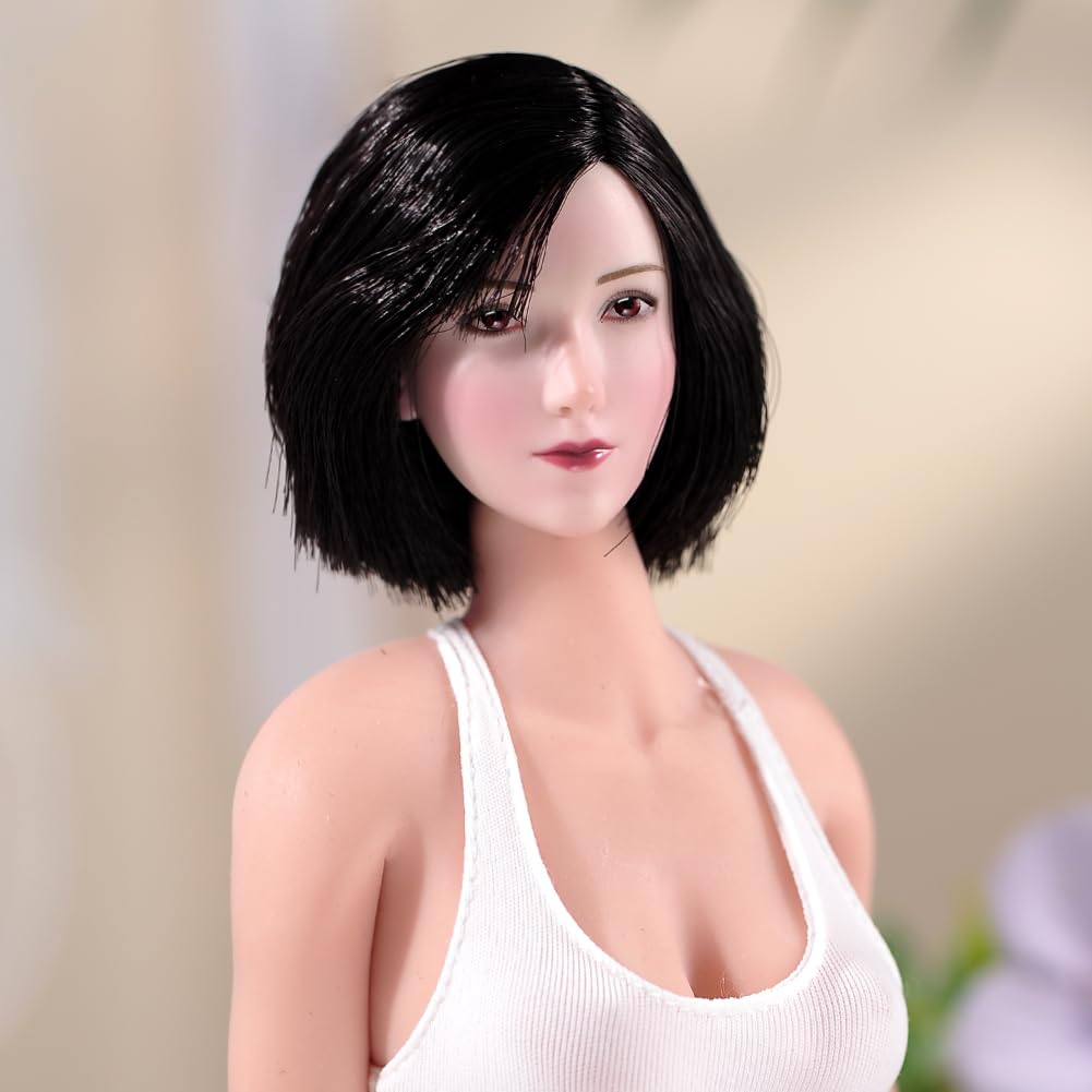 Head Carving Beauty Head Sculpt Figure Head Girl Carving Fit 12 Inch Female Action Figure 1/6