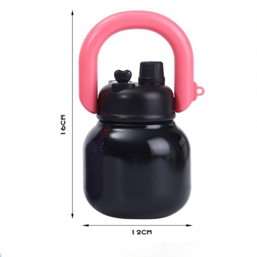 Leak-proof Thermal Cup 650ml Student Straw Cup Cute Vacuum Flask