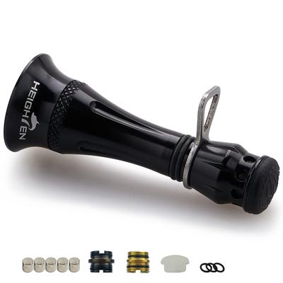 HEIGHTEN 48mm Reel Stand Custom Balancer Luminous Shimano Daiwa Spinning Reel Universal Adjustment Hook Keeper Line Stopper 7-12g (Black & Black)