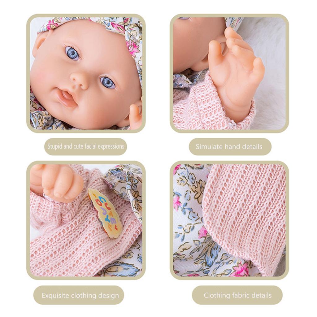 12in Baby Dolls Reborns Doll Nurturing Doll Realistic Handmade Full Body Vinyl Reborn Toy Popular Parenting Game Gift