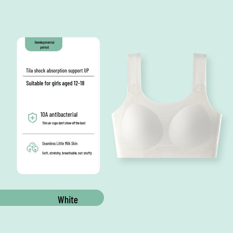 Children's Seamless Summer Development Vest - Comfortable, Breathable, Anti-Bump Student Bra