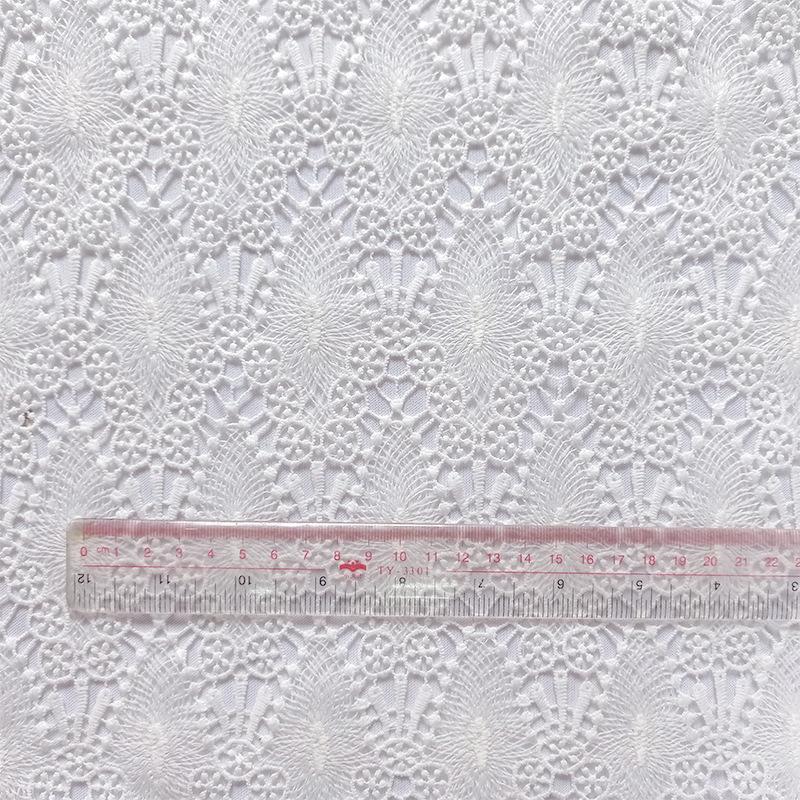 Wasserlösliches Spitzenstickstoff, Stickerei-Hohlgewebe, Milchsilk Vollbreite