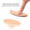 4D Silicone Anti-abrasion Invisible Heel Stickers for Loafers and High Heels, Anti-slip Half-size Insoles