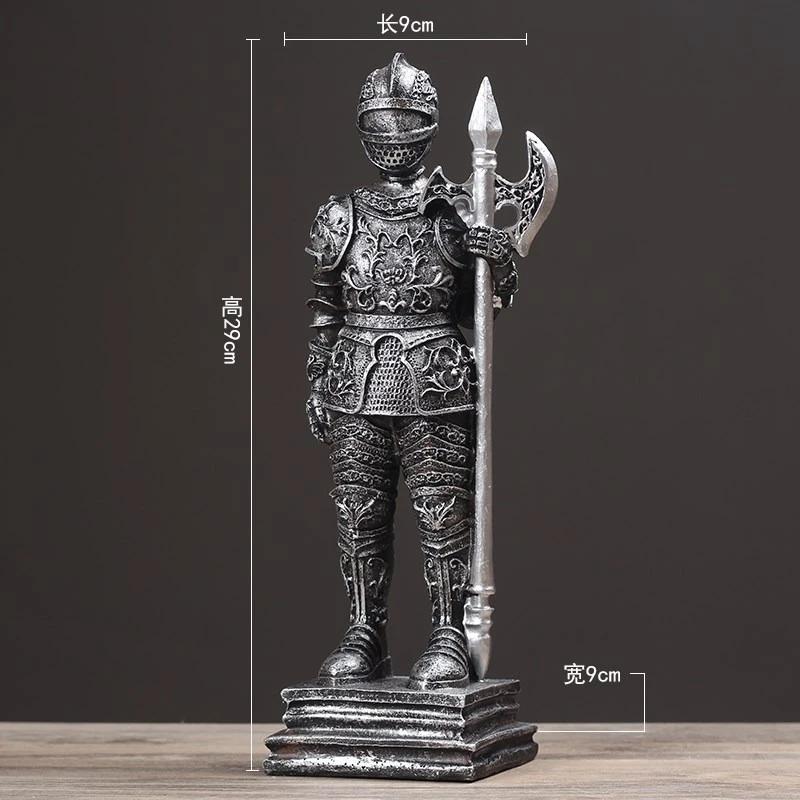 Medieval Warrior Armor Models Ancient Roman Knight Ornament,European Vintage Art Armor Warrior Home Room Decor Office Decoration