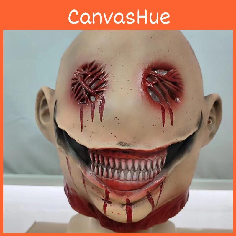 Mask Halloween Haunted With Blood And Sharp Teeth For Ghostly Play Costume