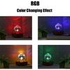 LED Firework 3D Star Effect Colorful Night Light USB Projector Lamp Magic Crystal Glass Ball Night Light with Wood Base Decorative Lamp for Gifts &