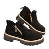 2025 New Round Head Thick Bottom Side Zipper Martin Boots Short Boots Autumn and Winter Large Size Foreign Trade Women's Short Boots