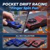 Pocket Drift Finger Car Toy with Three Traffic Cones Miniature Racing Vehicle Model for Handheld Play and Collectible Display