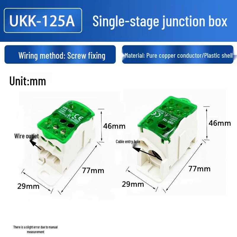 High Current Multi-Out DIN Rail Single-Pole Distribution Box: UKK 80A, 125A, 160A, 250A, 400A, 500A
