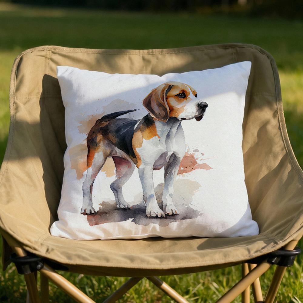 Cute Beagle Pet Dog Cushion Cover Soft Reversible Durable Pillow Cover MultiScene Use for Home Car Daily Comfort