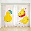 Cartoon Orange Pear Fruit Simple Creative Bedroom Curtains Flower Girls Room Study Window High Shading Curtain Refreshing Style