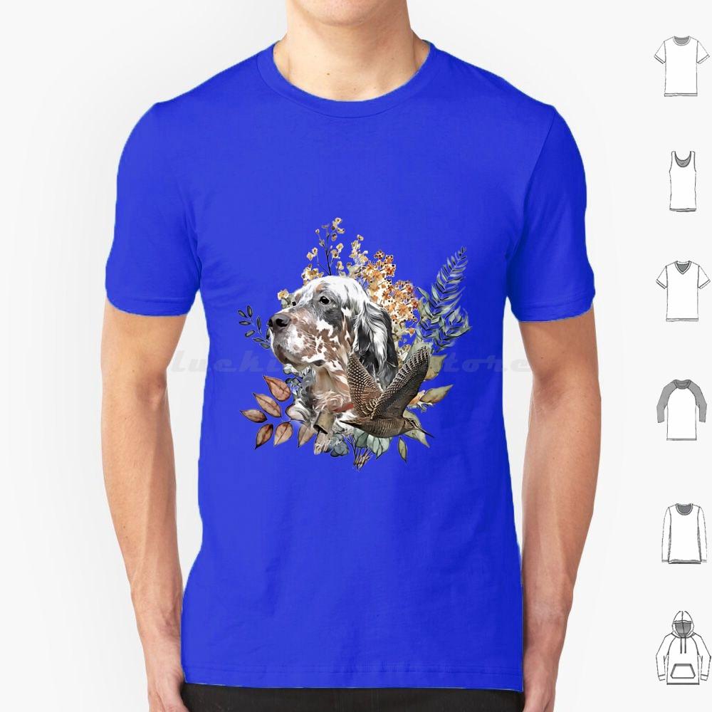 English Setter Woodcock Hunting Art T Shirt 6xl Cotton Cool Tee English Setter Woodcock Hunting Hunting Hunting Art Bird