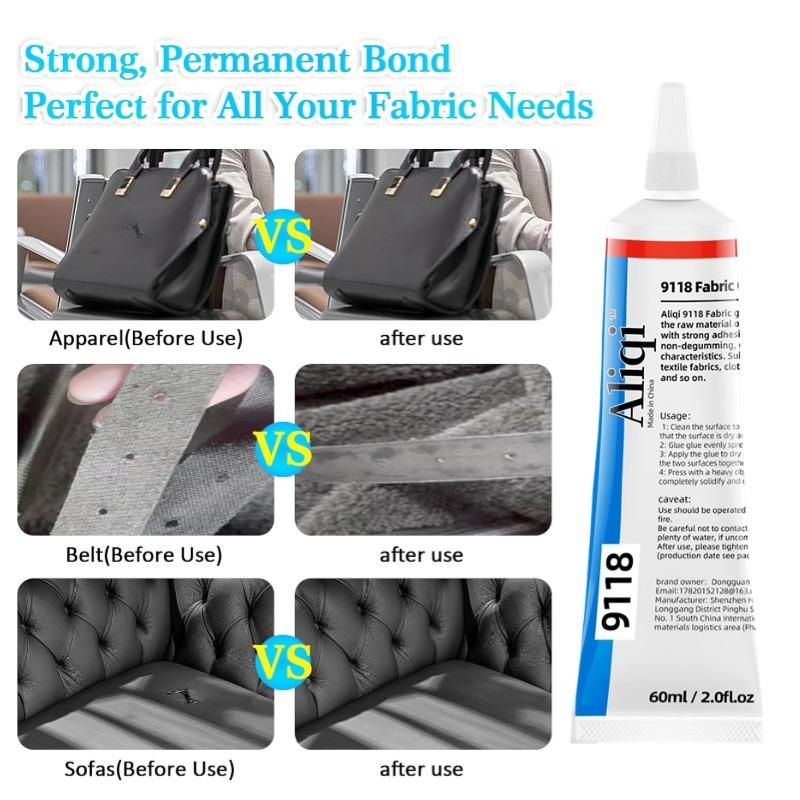 

15/60ml Strong Fabric Glue Waterproof Agent Dry Fabric Patching Glue Versatile Fabric Repair Seam Adhesive for Clothing Textiles 15ml