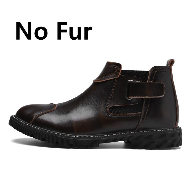 Winter Chelsea Boots Men Leather Shoes Men Ankle Boots Fashion Brand Male Footwear 2024 Classic Platform Shoes Retro Brogue Shoe