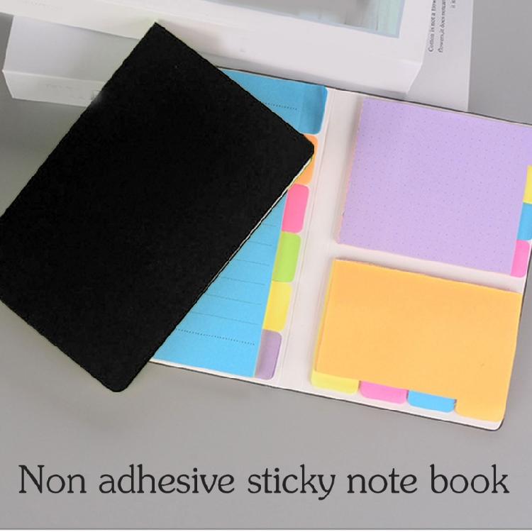 Leather Planner Multicolor Adhesive Note Set Color Coded Adhesive Label and Note Book Set Dotted Lined & Blank Pages