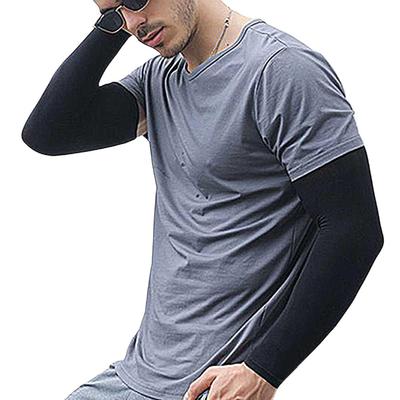 Cool Arm Covers for Large Long Arm Arm Arm Sweat Quick Sun Outdoor Summer UV Unisex Sizes of 2 Black [happylaladream] Men, Size, Size, Sleeves,