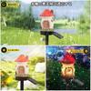 red mushroom shop garden decoration resin cute mushroom shop fall ground Wireless dusk to dawn LED reconnaissance Solar-powered lamp, lamp. light,