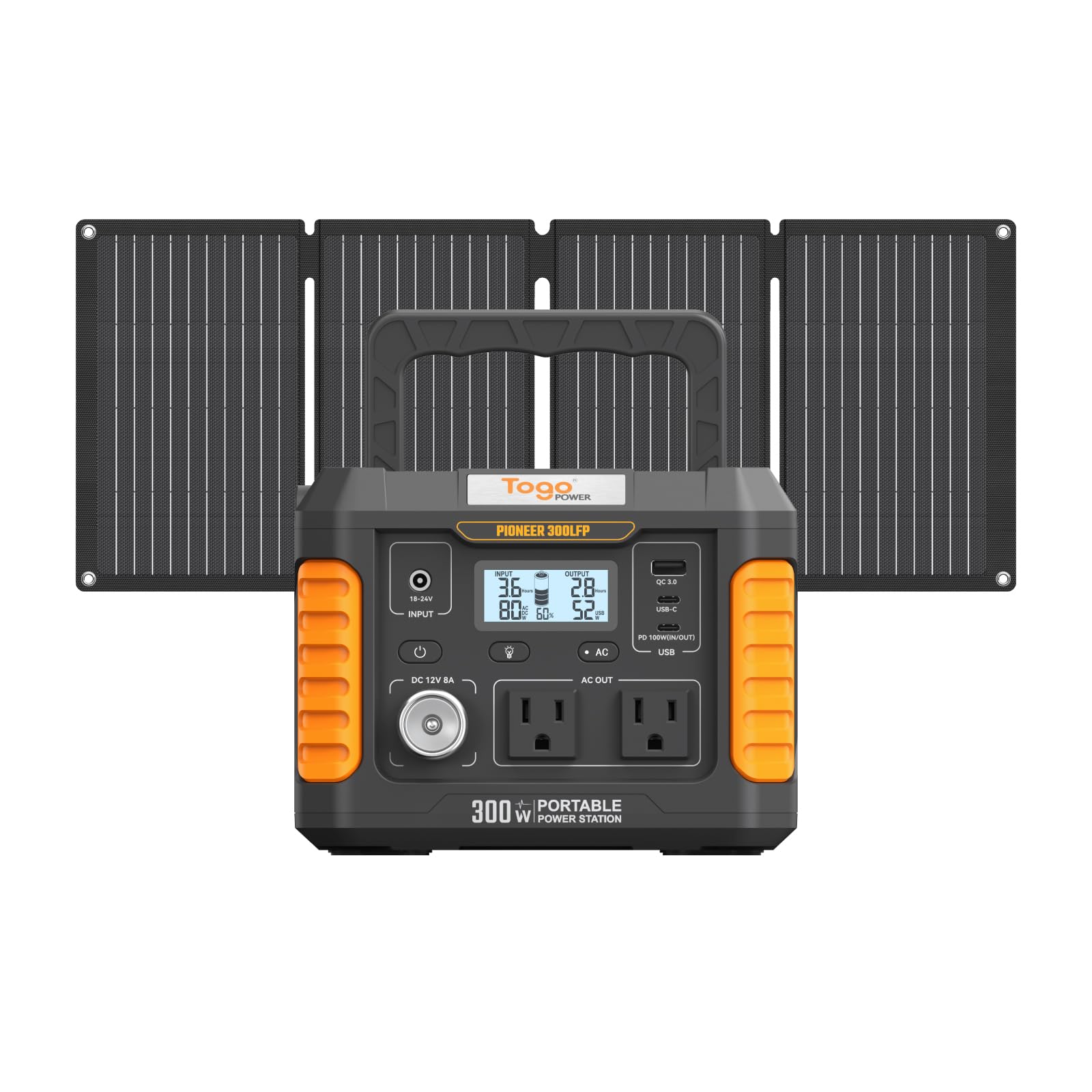 

Портативная электростанция Togo Power и солнечная панель Компактная и питаемая от литий-железо-фосфатного аккумулятора BMS 40 Вт Солнечный генератор с высоким КПД для оранжевый