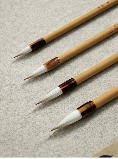 He San She Fuguang Mixed Hair Calligraphy Brush for Beginners - Soft Bristle, Regular Script