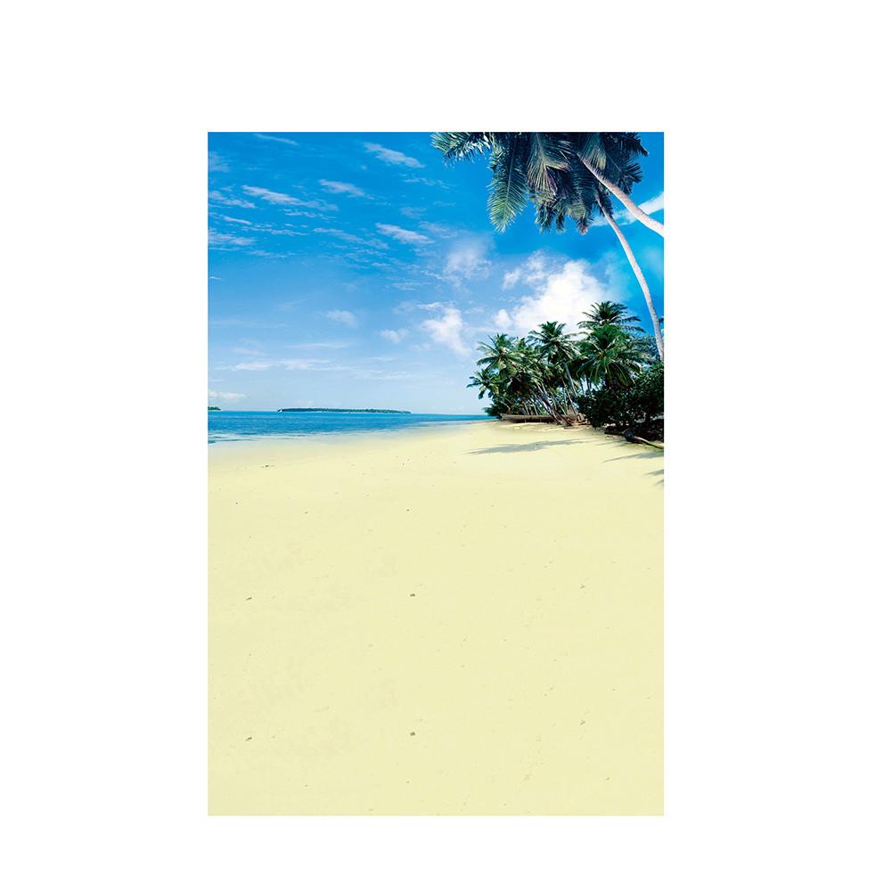 Sommer Meeresstrand Fotografie Hintergrund Tropischer Ozean Palme Sand Malerischer Hintergrund für Fotostudio Porträt Videoaufnahme Party Dekoration Requisiten