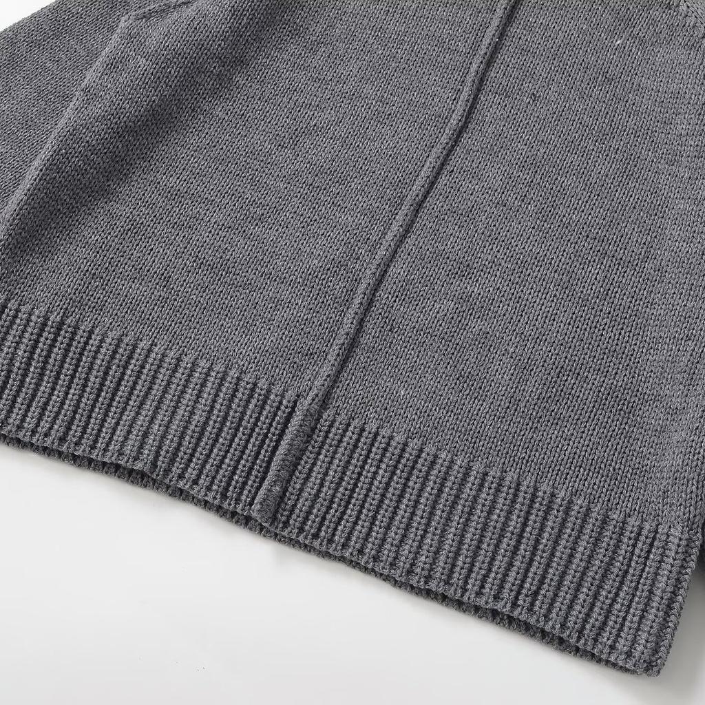 European and American style, new women's clothing, foreign style, fashionable, loose stand-neck knitted sweater 5536124