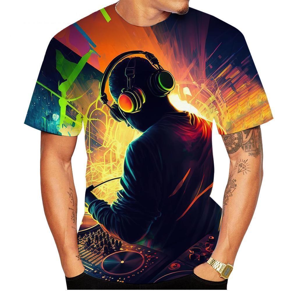 New 2023 Fashion Summer Hot Sale 3D DJ Men's/women's T Shirt 3D Print Kid Tops Clothing Plus Size 100-6XL Oversize
