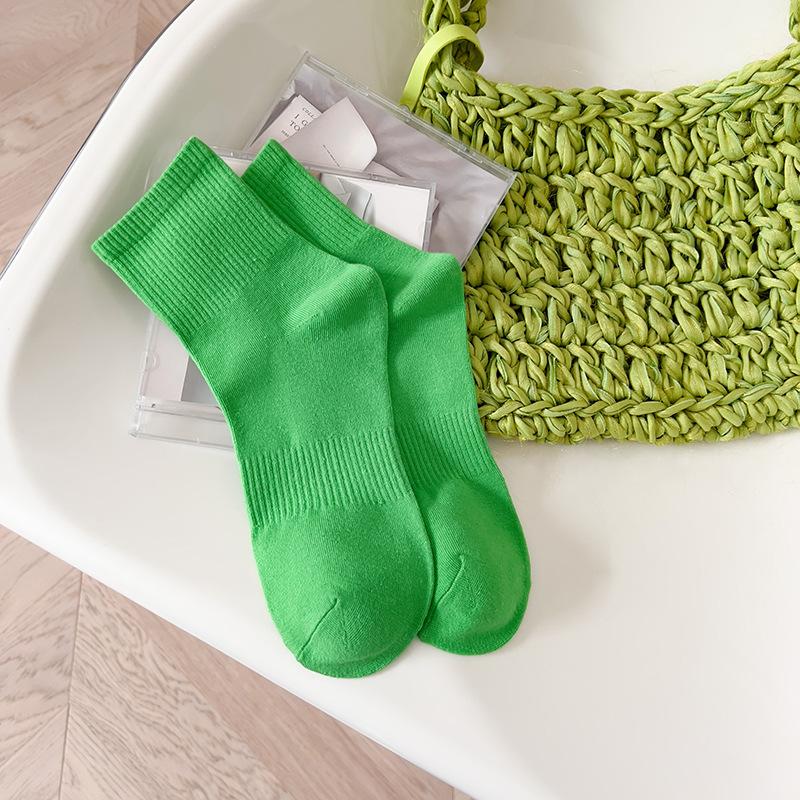 Calzini a Tubo Sportivi da Skateboard da Donna Colore Unito Vita Primavera Autunno Tendenza