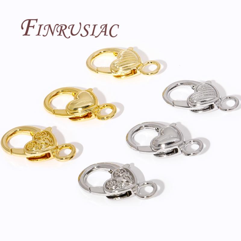Wholesale 18K Real Gold Plated Lobster Clasps Necklace Bracelet Connector End Buckle For DIY Jewelry Making Supplies Accessories