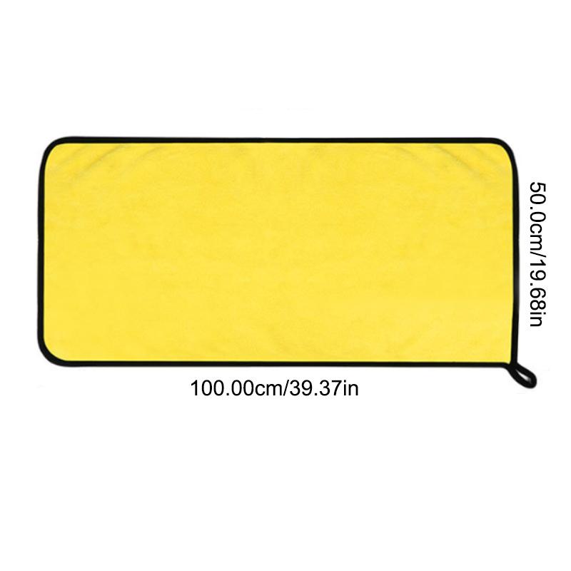 

Полотенце для мытья автомобиля SEAMETAL 400GSM из микрофибры с высокой степенью впитываемости воды, утолщенное мягкое полотенце для сушки автомобиля 50*150cm жёлтый/серый