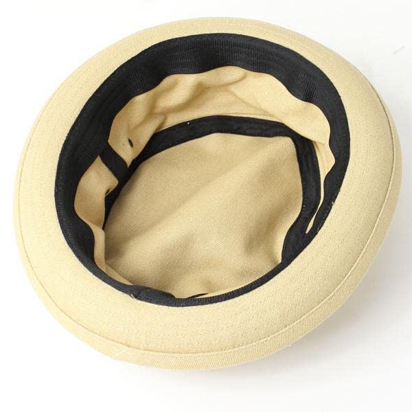 Plus Size Pork Pie Solid Pork Pie Large Golf L [regnuu] Men's Hat, Color, 100% Cotton, Design, Hat, Hat, Spring/Summer (Size (approx. 61cm), Beige)