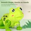 Electric Jumping Frog Toy Pull Along Walking Frog with Light Music Toddler Interactive Educational Toy
