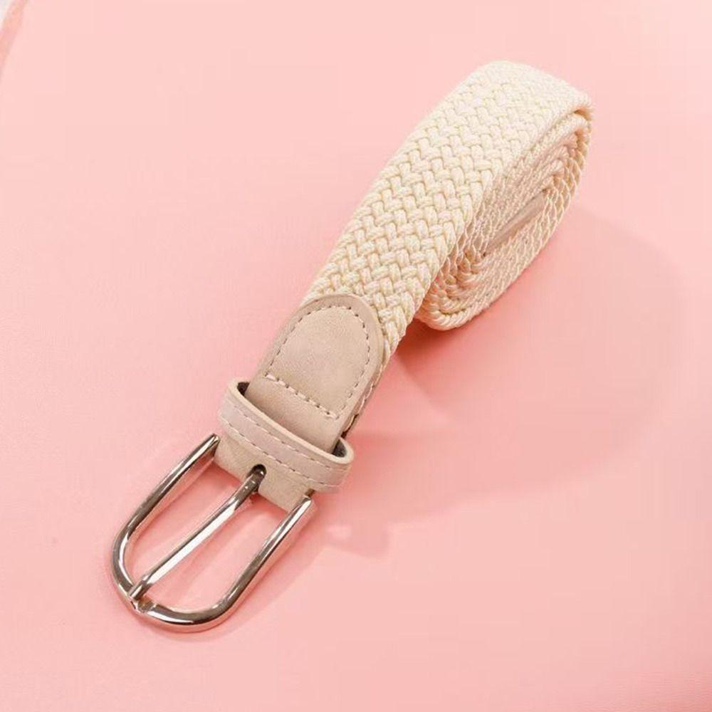 Simple Waistband Belts PU Leather Elastic Belts Fashion Stretch Leather Belts  Jeans