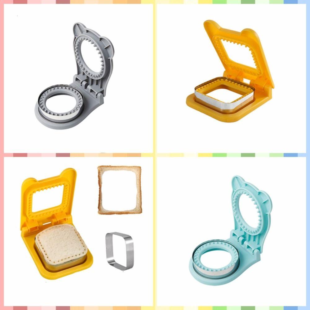 

Square/round Cutting Sandwich Cutter Flip Stainless Steel Sandwich Sealer Kids Lunch