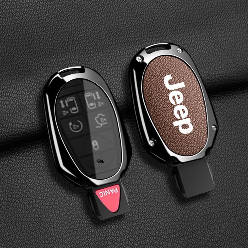 Compatible Jeep Key Case for Compass, Renegade, Cherokee, Grand Commander, Grand Cherokee