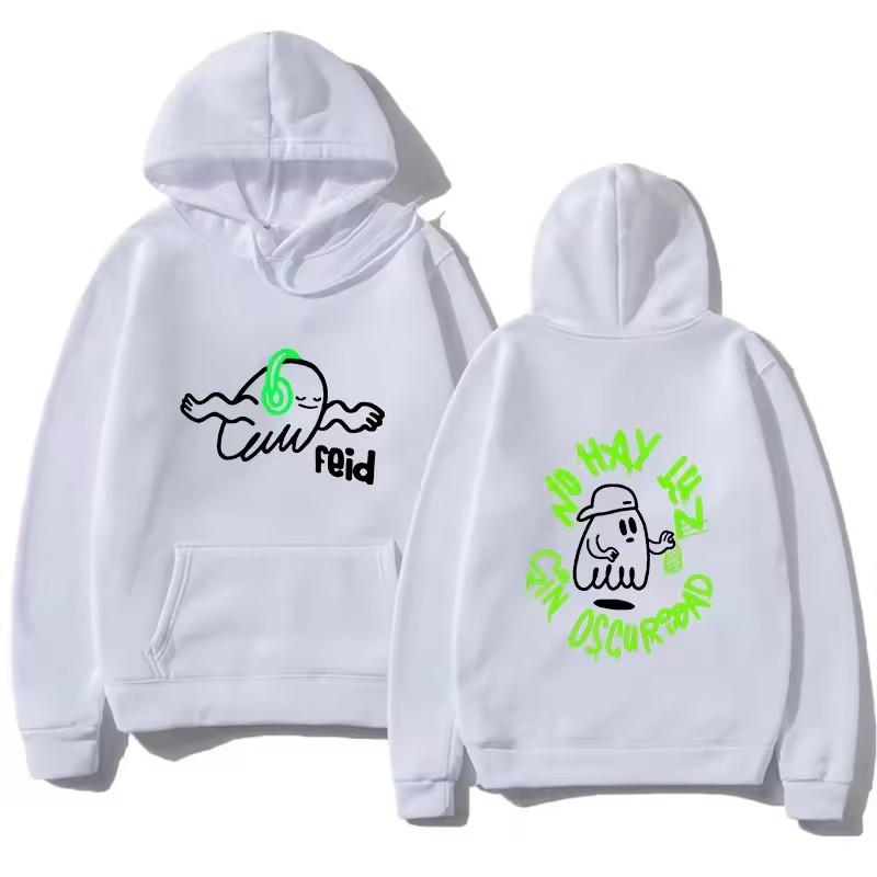 Men's 2025 Oversized Vintage Hoodie Rapper Feid Ferxxo Mor No Le Temas a La Oscuridad Print Women's Clothing O-Neck Pullover Top