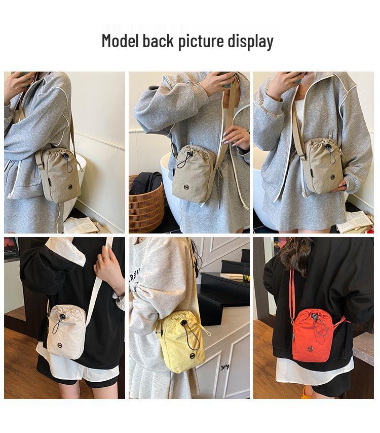 Women's Lightweight Crossbody Nylon Bag for Sports and Bottles