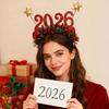 2026 Glitter Headband for New Years Eve Christmas Party Hair Accessory with Stars Festive Countdown Celebration Headwear