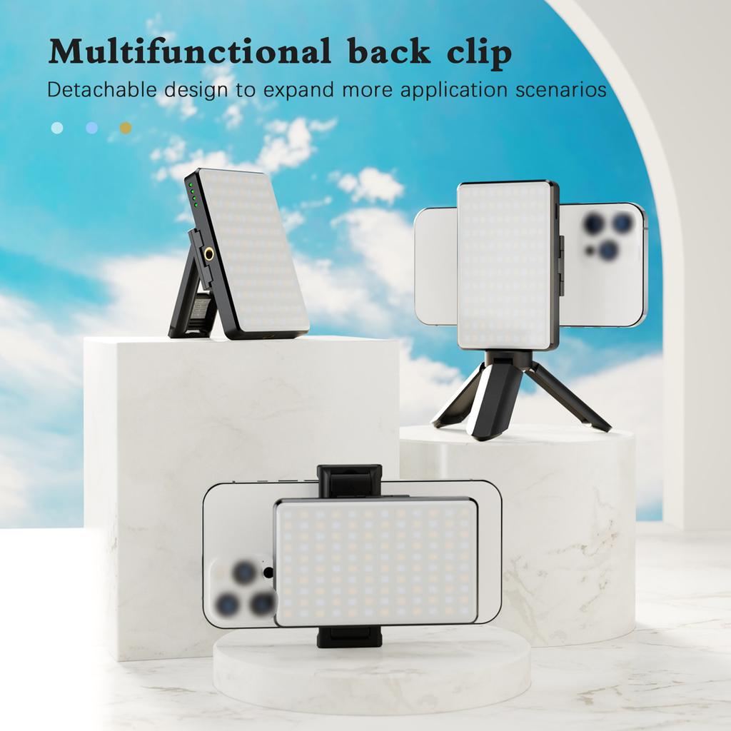 Pocket Clip On LED Video Light Computer Tablet Mobile Phone Video Conference Light 2500K 9000K Dimmable Built In