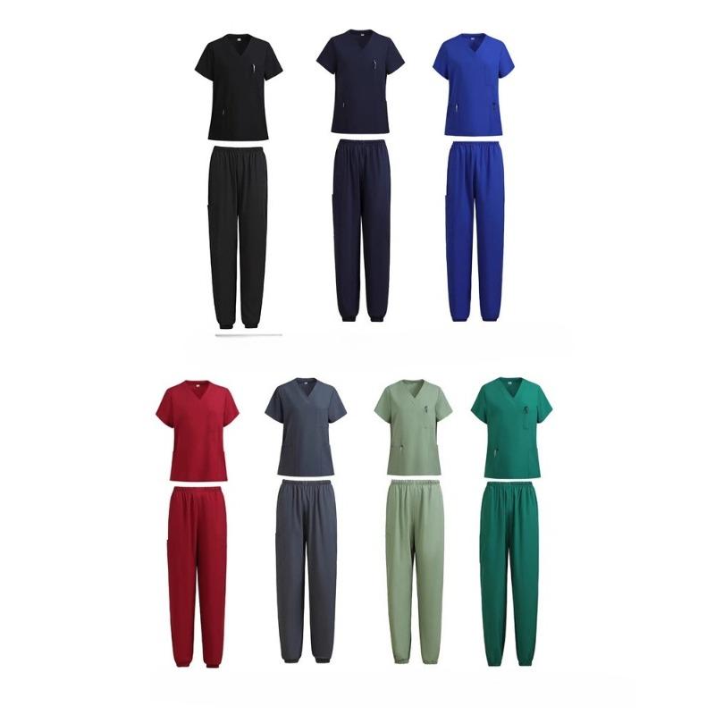 Medical Uniform Short-sleeved Suit Nursing Uniform Women's Health Pharmacy Clinic Overalls