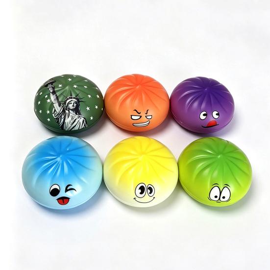 Steamed Bun Squeeze Toy Soft TPR Fidget Toy Portable Fun Vent Toy for Kids And Adults Office Desk Stress Reliever