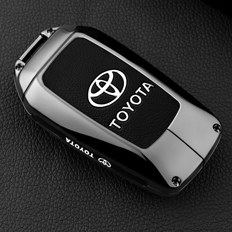 BAXL9 Zinc Alloy Car Key Cover Case For Toyota RAV4 Highland Coralla Hilux Fortuner Land Cruiser Camry Crown Keychain Accessories