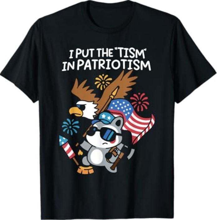 Patriotic Eagle Design Tee for Sports Fans S