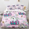Cartoon Unicorn Duvet Cover King Queen Lovely White Mythical Animal Bedding Set Kids Girl Colorful Rainbow Polyester Quilt Cover Tool