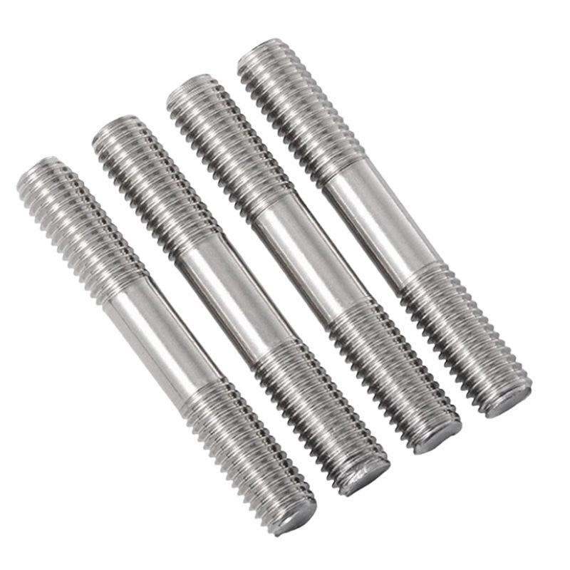 316 Double-Ended Stud Bolts, M3-M8 Thick Rods, Extended Double-Ended Screws