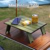 1PC Mesa Portátil Mini de Liga de Alumínio para Exterior Mesa de Lazer Dobrável Ultracompacta Mesa de Camping para Tenda Mesa de Centro