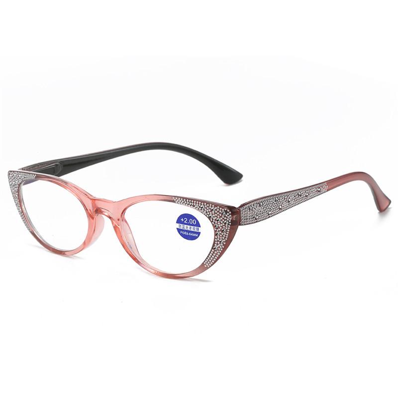 Neue Damen Katzenohr Strass Lesebrille - Modisch Hochauflösend Europäischer und Amerikanischer Stil