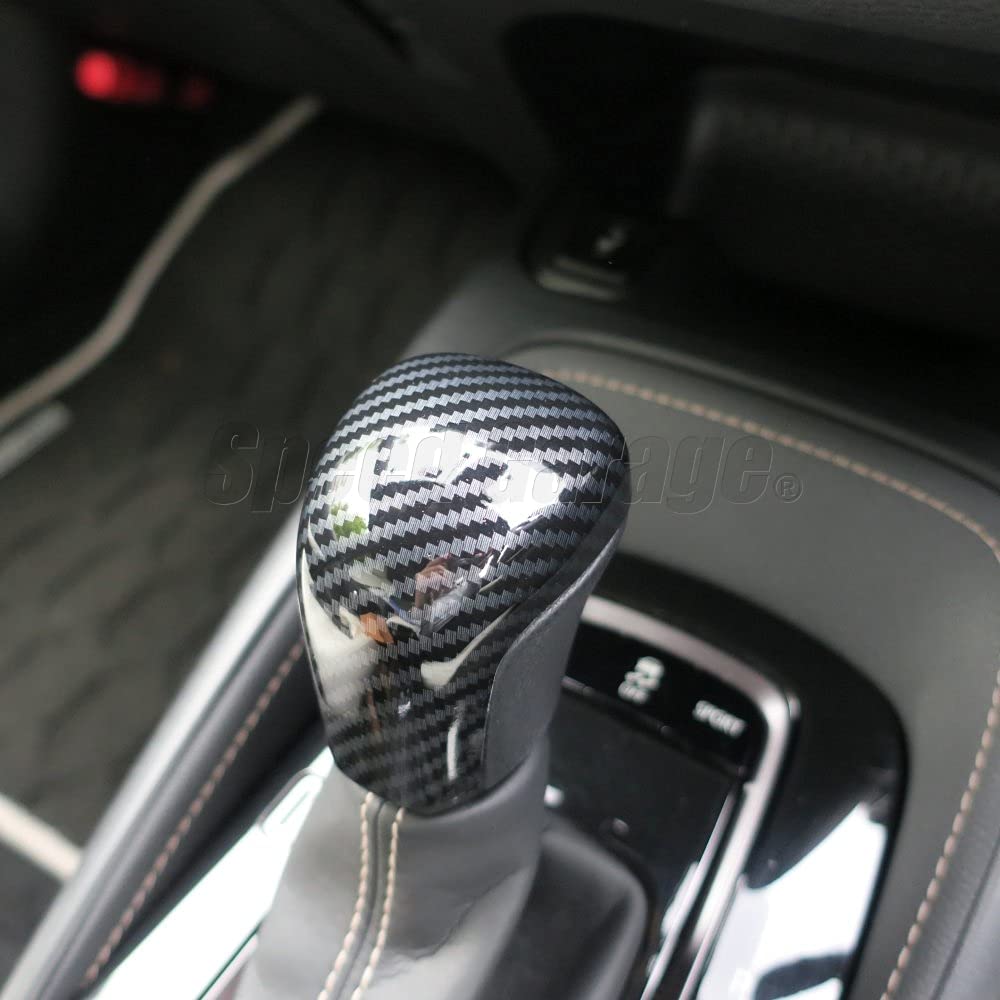 Speed Garage Carbon Fiber Shift Knob Cover Garnish for Toyota Corolla Sedan Sport Touring 210 Series Interior Custom Parts Dress-Up