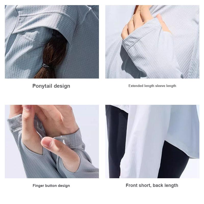 Anta City Outdoor Series Solid Color Moisture Wicking Ice Feel Hooded Jacket Women Jacket Snow-White 962227732-4