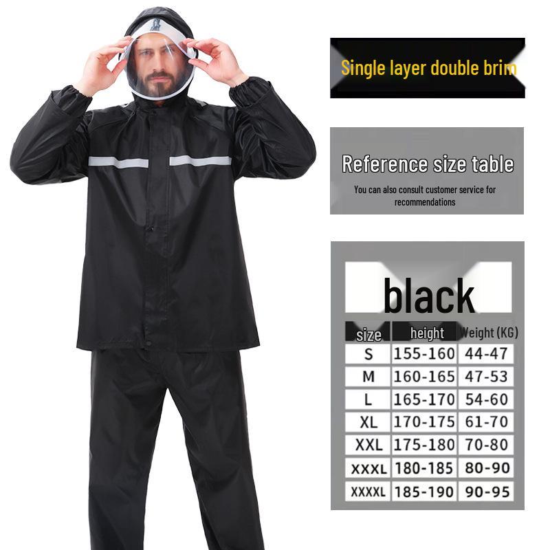 Full Body Stormproof Raincoat & Pants Set for Outdoor Cycling, Men's & Women's Split-Style Fishing Suit & Poncho