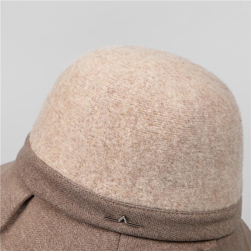 Wool Hat Women's Autumn and Winter French Retro Small Fragrant Basin Hat Winter Warm Bucket Hat